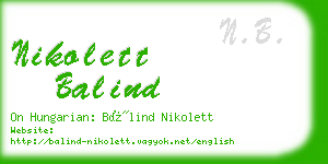 nikolett balind business card